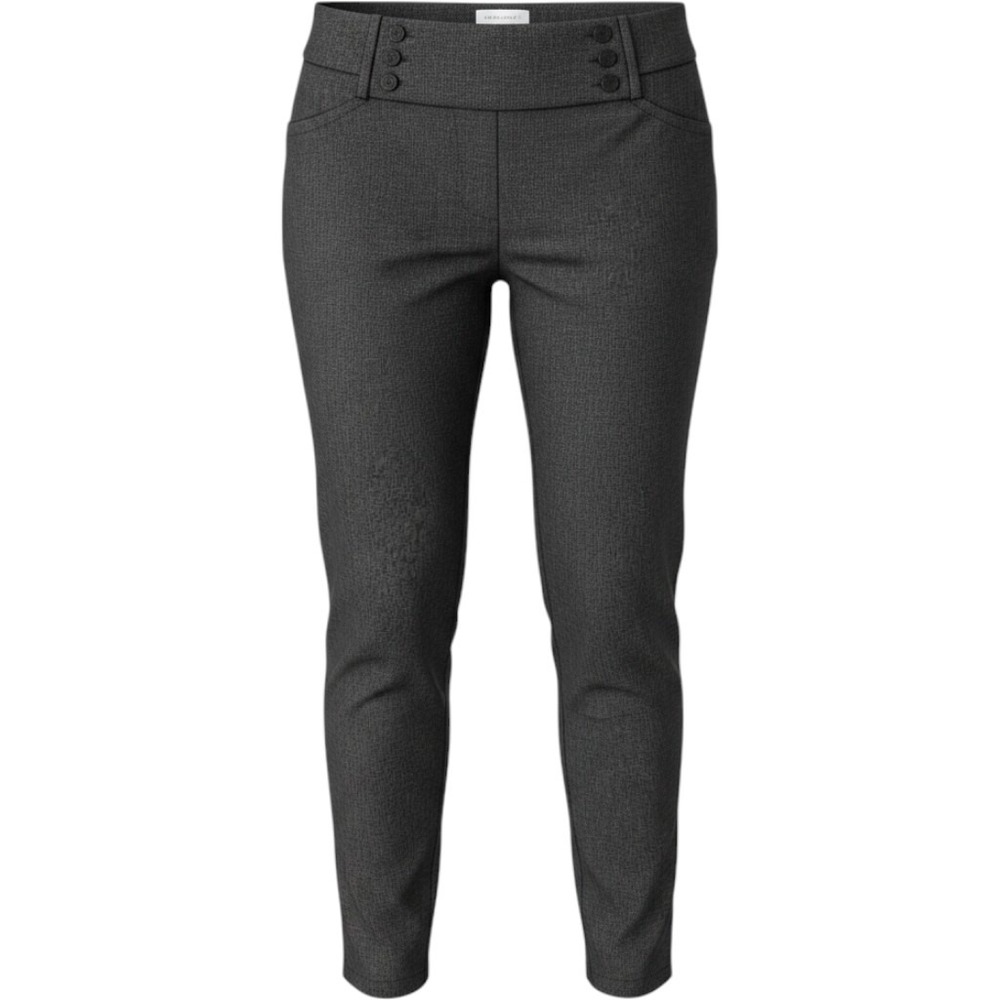 Retrology Textured Dress Pants Women XL Charcoal‎ Gray Excellent Pull On Stretch